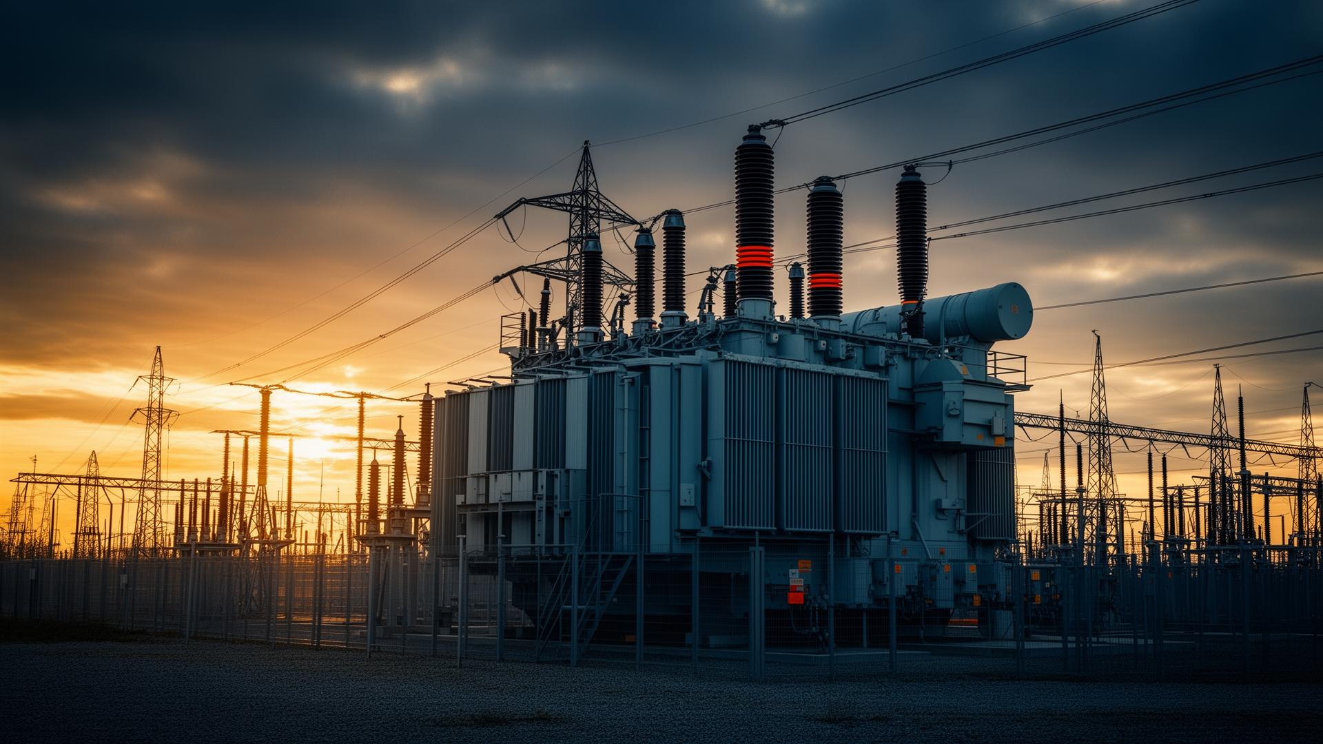 345kV power transformer at substation
